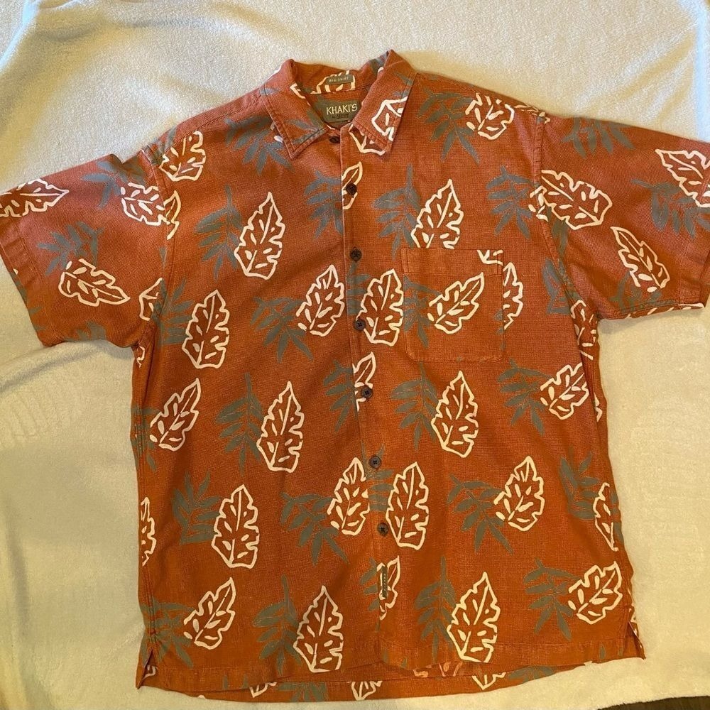 Khaki's by Arrow Men's Short Sleeve Shirt Size‎ L Cotton